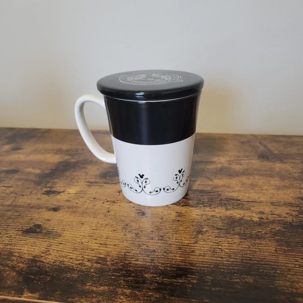 Disney Parks Cup of Magic Black and White Mug with Lid